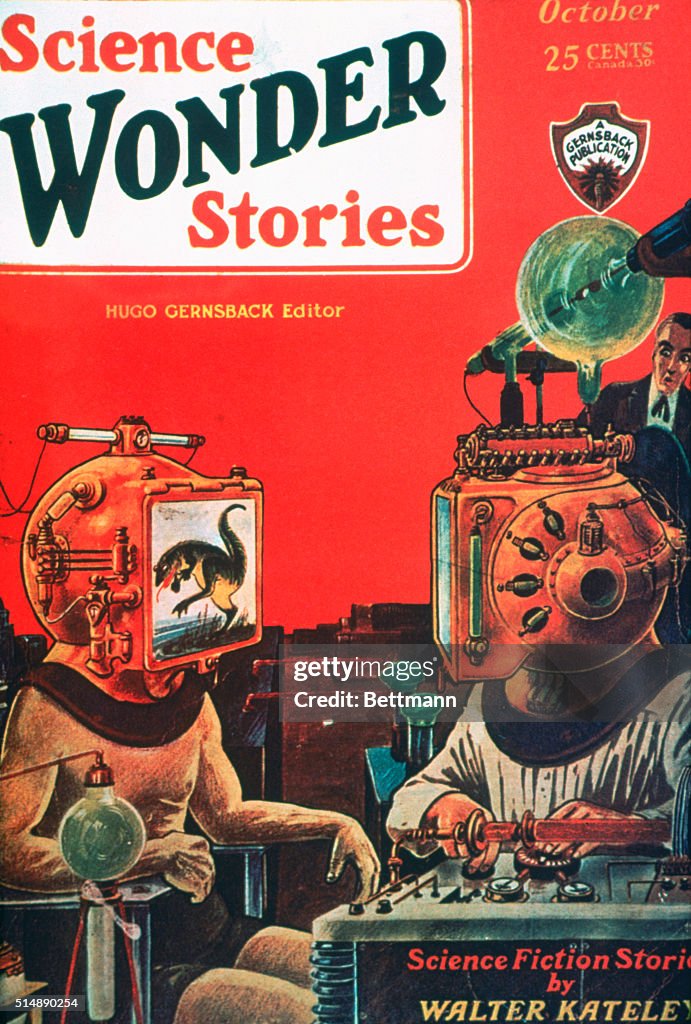 Cover Illustration of Science Wonder Stories Magazine