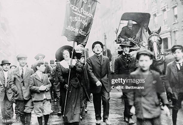 May Day Parade. Socialist parade in New York. Photograph, May 1, 1903