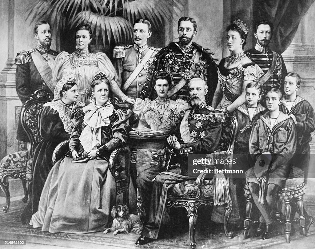King Oscar II with Swedish Royal Family