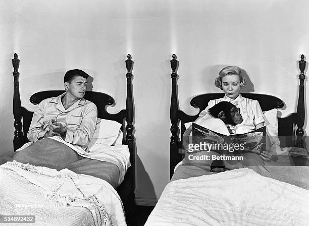 Ronald Reagan is shown in a scene froim "Bedtime for Bonzo," a Universal Picture. Movie released in 1951.