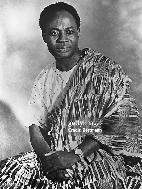 Length photograph shows Dr. Kwame Nkrumah, Prime Minister of Ghana. Undated.