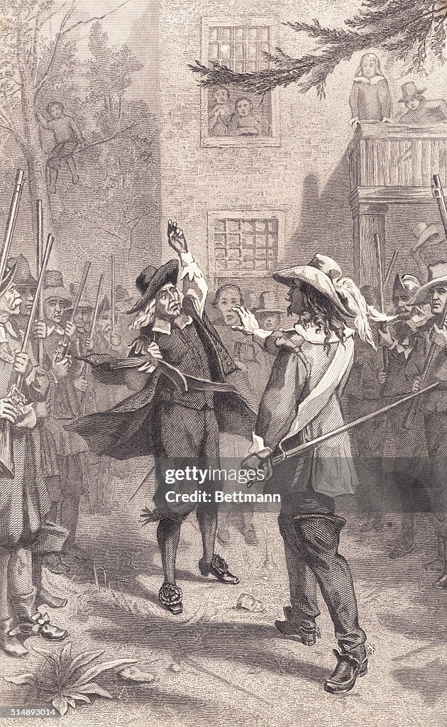Nathaniel Bacon and William Berkeley Disputing