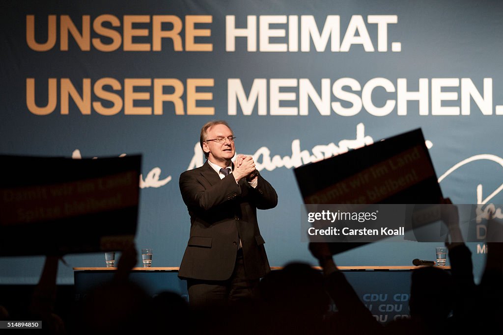 CDU Holds Final State Elections Rally In Saxony-Anhalt