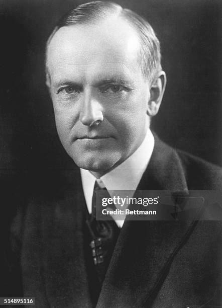 Official portrait of Calvin Coolidge , thirtieth President.