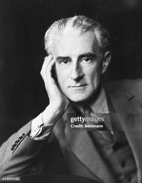 Portrait Maurice J. Ravel , French composer. Photo ca. 1915.