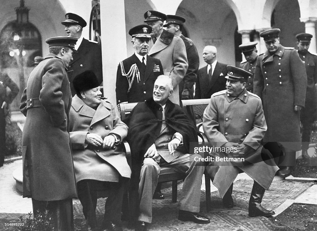 Churchill, FDR, and Stalin