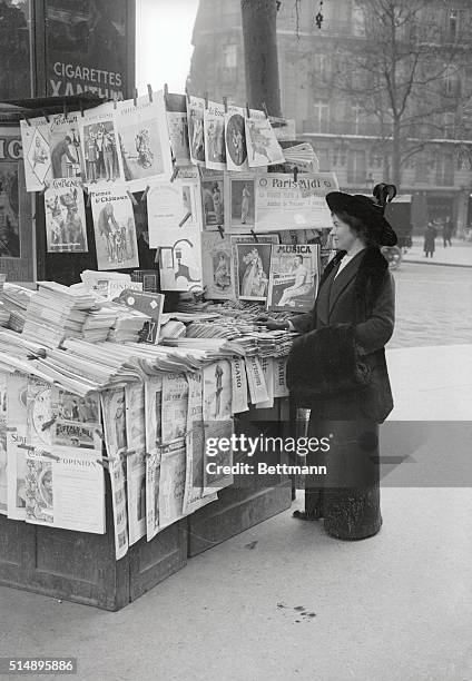 Christobal Pankhurst, daughter of Emmeline Pankhurst, , is shown here on a London street.