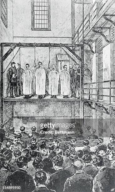 Chicago: Haymarket Conspirators Hanged: "You may strangle this voice but my silence will be more terrible than speech."