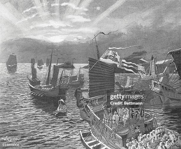 The Fleet of Kublai Khan Passing Through the Indian Archipelago by William Henry Drake