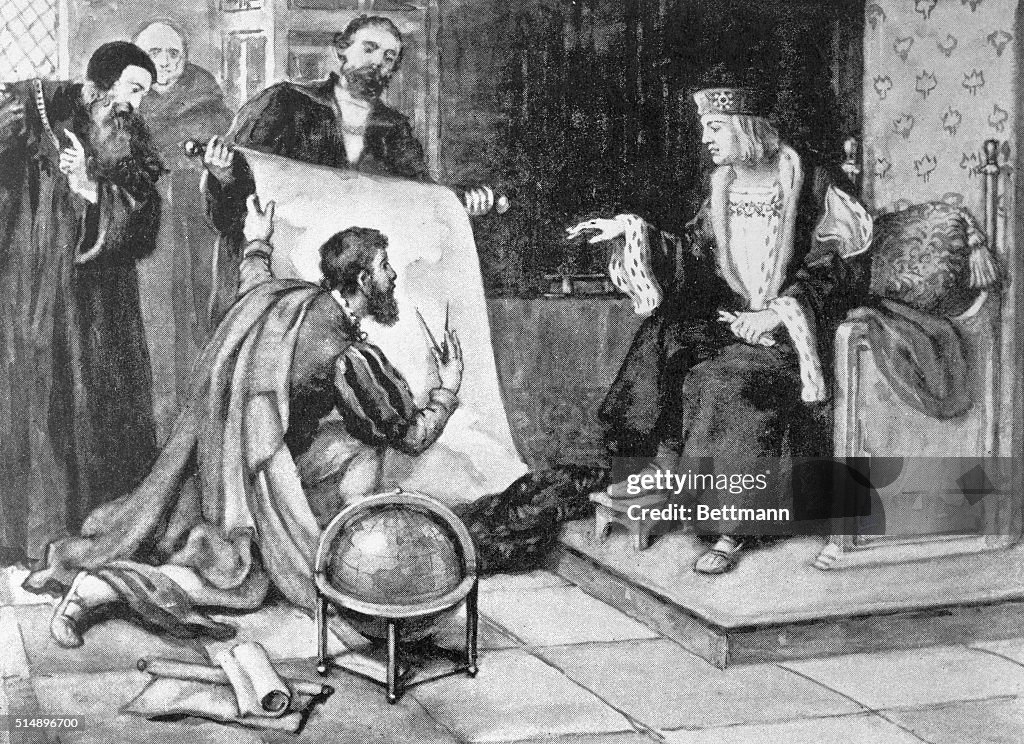 John Cabot Explaining Voyage to King Henry VII