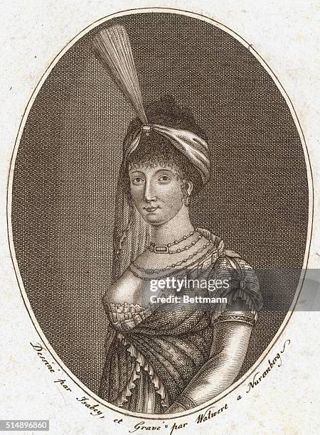 Portrait of Madame Josephine Bonaparte , she was the Empress of France while married to Napoleon I. She was first married to French revolutionary...