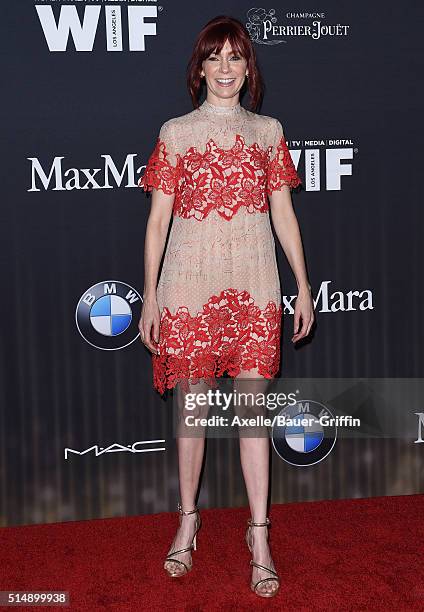 Actress Carrie Preston arrives at the Ninth Annual Women In Film Pre-Oscar Cocktail Party at HYDE Sunset: Kitchen + Cocktails on February 26, 2016 in...