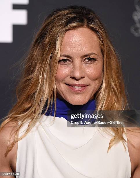 Actress Maria Bello arrives at the Ninth Annual Women In Film Pre-Oscar Cocktail Party at HYDE Sunset: Kitchen + Cocktails on February 26, 2016 in...