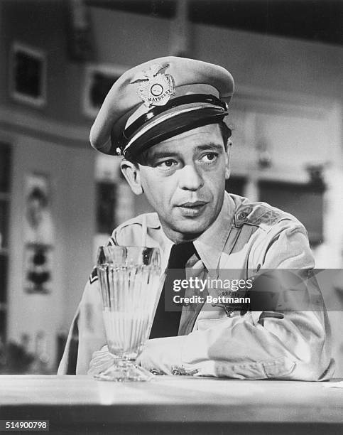 Actor Not Shaky in Real Life. Hollywood, Calif.: Television award-winner Don Knotts is shown in a scene from the television series The Andy Griffith...