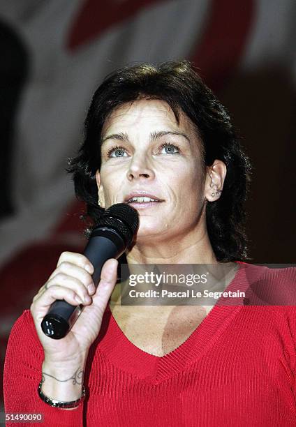 Princess Stephanie of Monaco attends the second day of the "Fight Aids Monaco" concert on October 17, 2004 in Avignon, France. Princess Stephanie of...