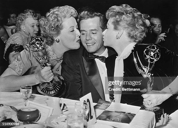 Laurels sweet TV program I Love Lucy gained an Emmy as the best situation comedy. Showing their joys are Vivian Vance, , who got an Emmy for Best...