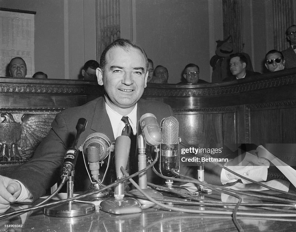 Senator McCarthy Attending US Army Hearings