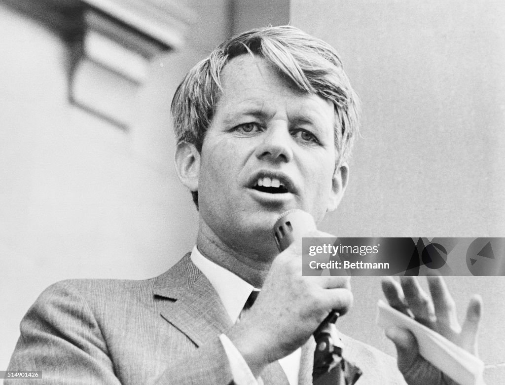 Robert Kennedy Speaking During 1968 Primaries