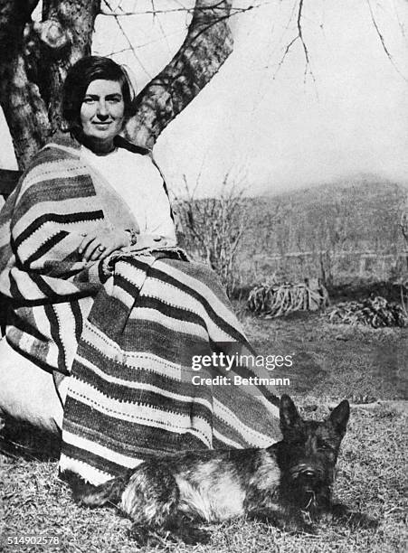 Portrait of American author Mabel Dodge Luhan . Undated photograph.