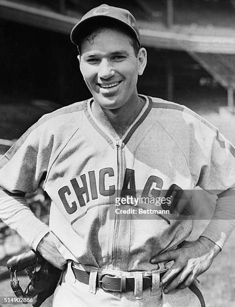 Cincinnati, OH: First photo of Dizzy Dean in his Chicago Cubs Uniform after owner Philip K. Wrigley announced that the Cubs paid $185,000 and gave...