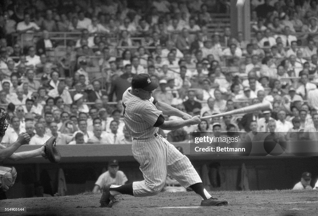 New York Yankees Batter Mickey Mantle