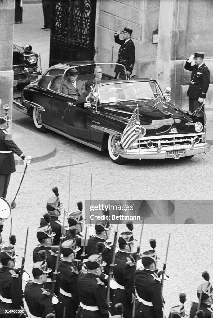 President Eisenhower in Automobile