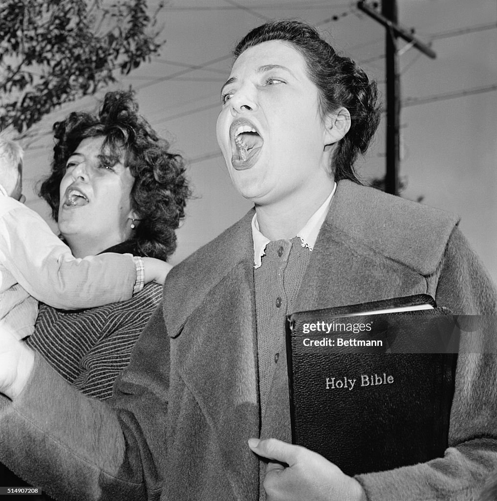 Segregationist Yelling and Holding Bible
