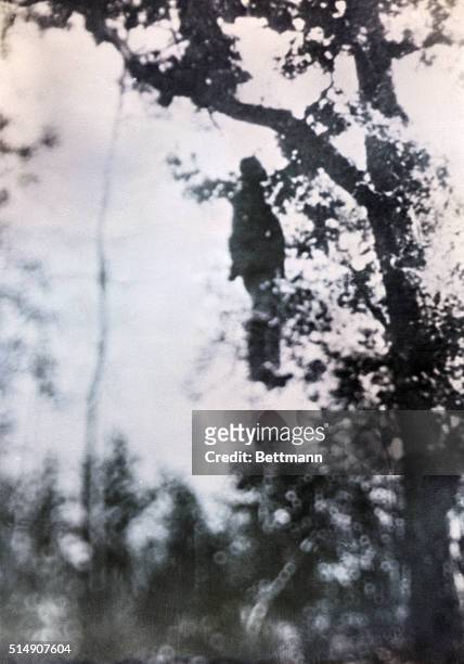 Marks, MS- Here is an exceptional photo from the Mississippi Delta of one of the two negroes lynched by a mob after confessing an attempted criminal...