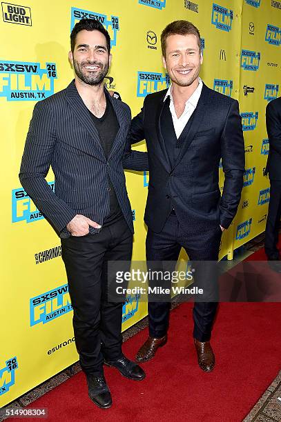 Actors Tyler Hoechlin and Glen Powell attend the screening of "Everybody Wants Some" during the 2016 SXSW Music, Film + Interactive Festival at...