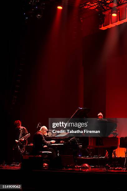 Ludovico Einaudi performs on stage at Brighton Dome on March 11, 2016 in Brighton, England.