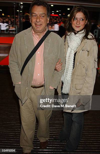 Film director Stephen Frears and his daughter arrive at the UK Charity Premiere of "Finding Neverland" at the Odeon Leicester Square on October 17,...