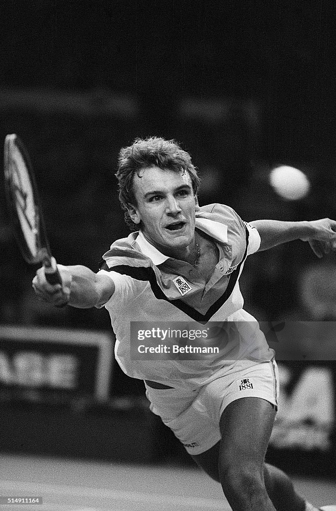 Action Shot of Mats Wilander