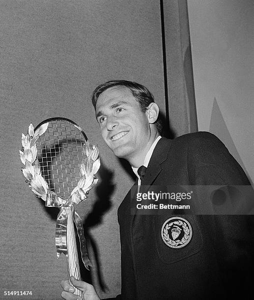 New York, NY- Australia's John Newcombe, winner of the U.S. Tennis Championship at Forest Hills and also holder of the Wimbledon crown, obviously is...