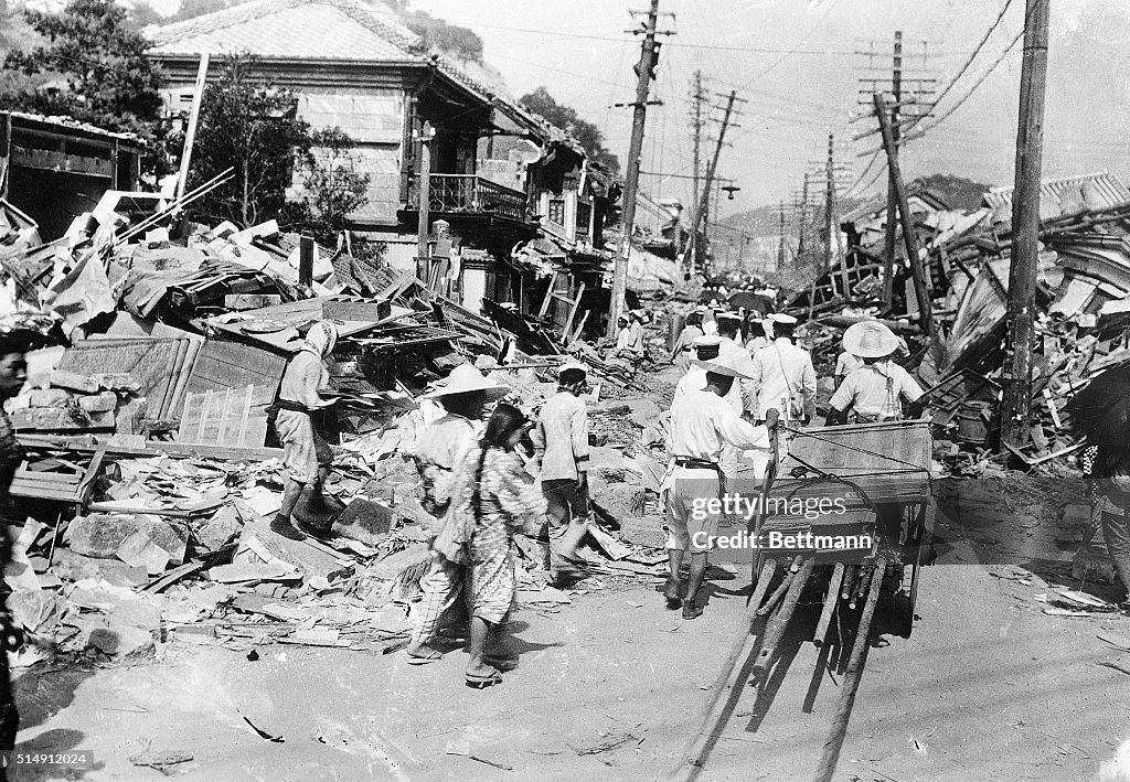 Removing Rubble Following Kanto Earthquake