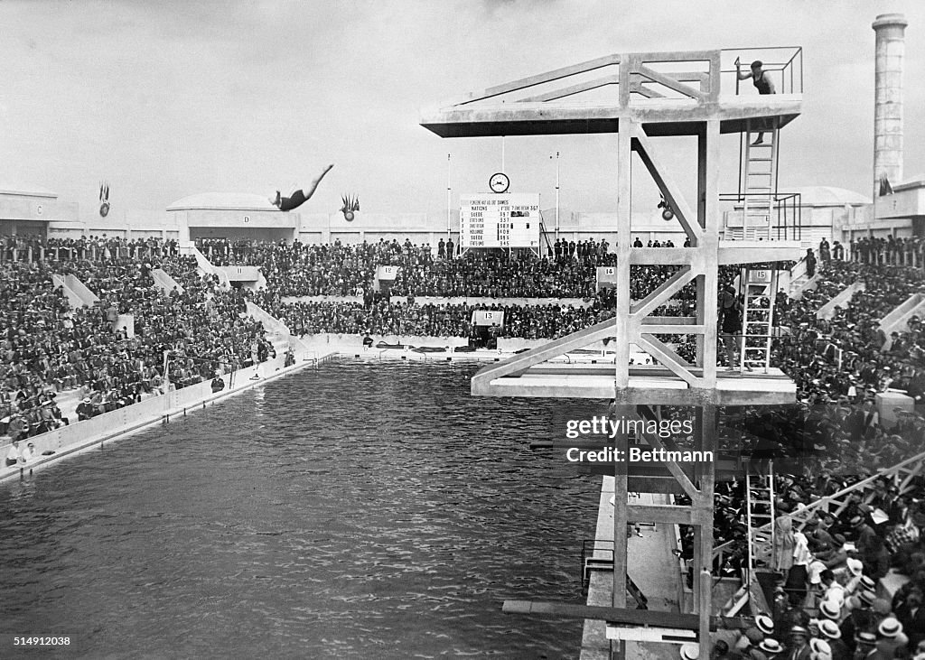 American Diver Winning Gold Medal