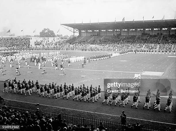 Paris, France- A parade opens the Olympic Games in Paris.