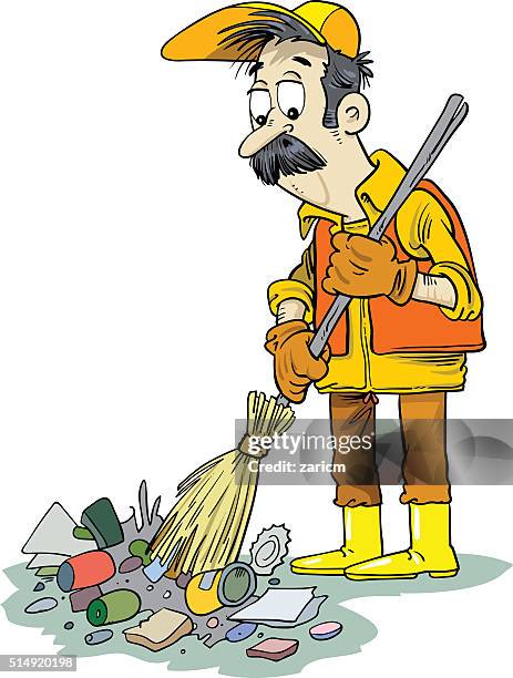 stockillustraties, clipart, cartoons en iconen met garbage collector - vuilnisman