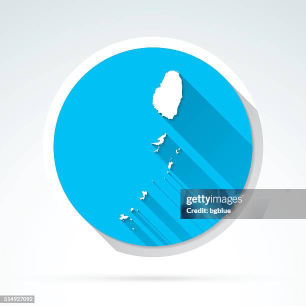 saint vincent and the grenadines map icon, flat design - tobago cays grenadines stock illustrations