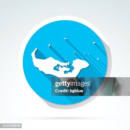 Tonga map icon, Flat Design, Long Shadow Tonga map icon, Flat Design, Long Shadow