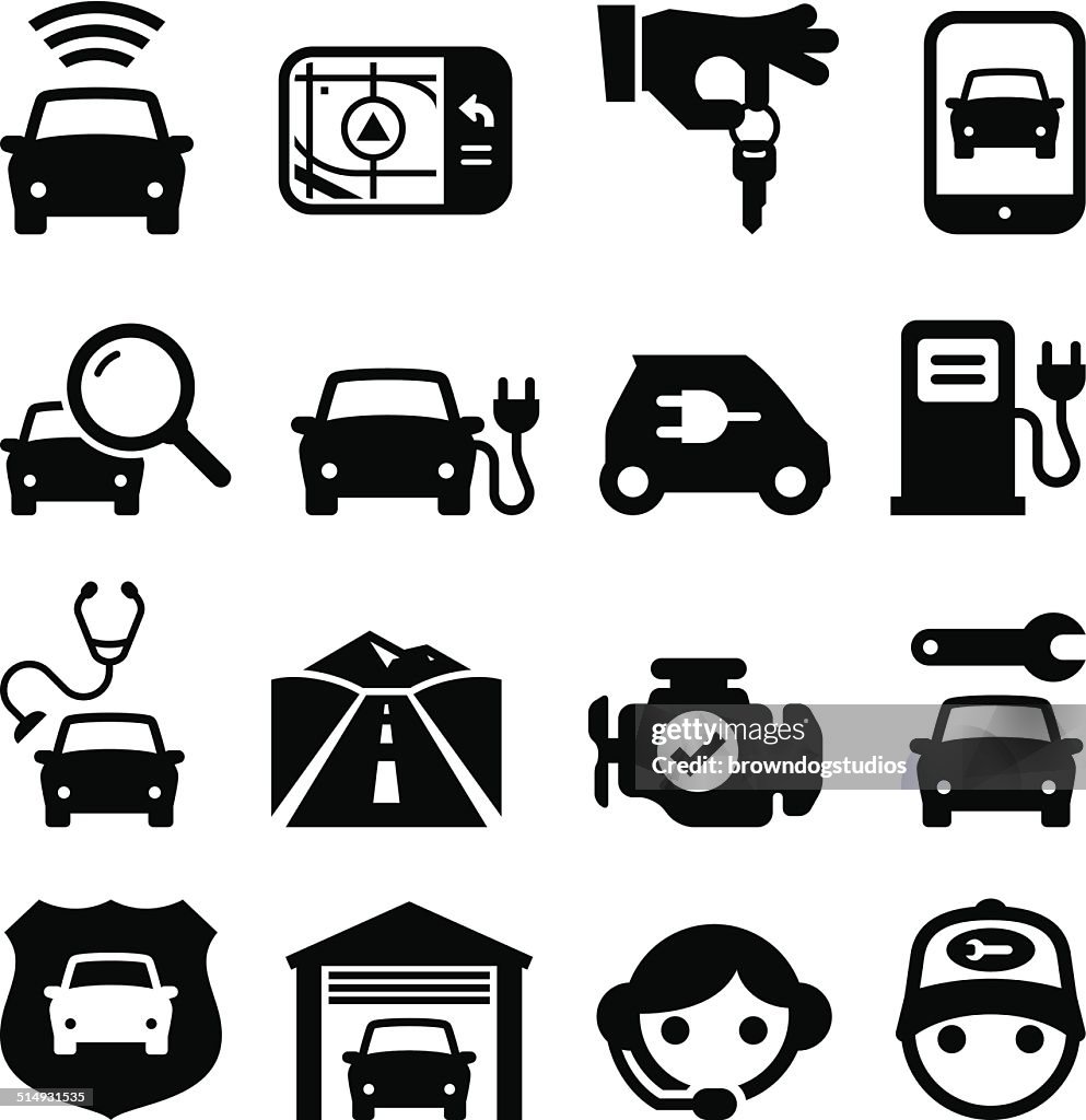 Automobile Icons - Black Series