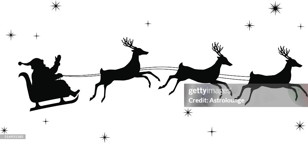 Santa und Hirsche