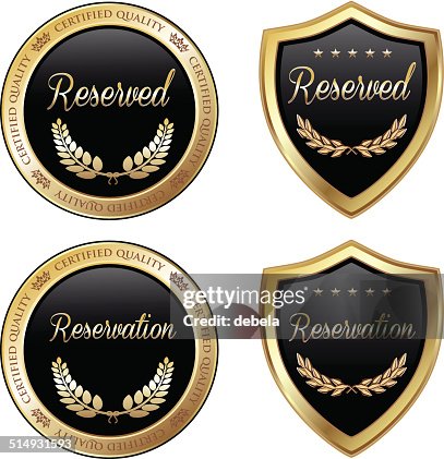Reserved And Reservation Emblems Reserved And Reservation Emblems