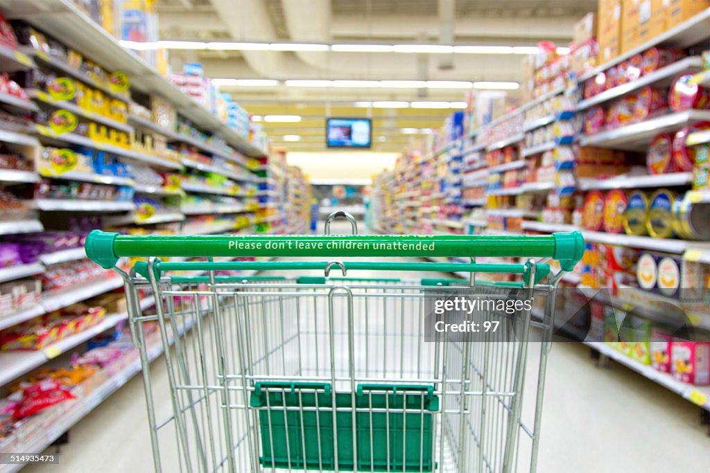 Supermarkt-Einkaufswagen