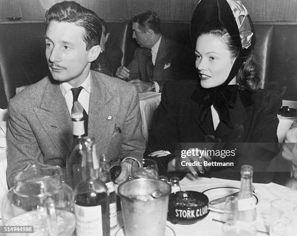 New York, New York: Nightclubers. Mr. And Mrs. Oleg Cassini , shown night clubbing in New York during a recent visit. Oleg Cassini has recently been...