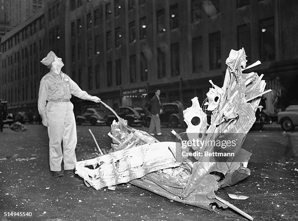 Lost in a fog hanging low over New York Building, a bomber crashed into the Empire State Building at approximately 10 A.M.. On July 28th. An...