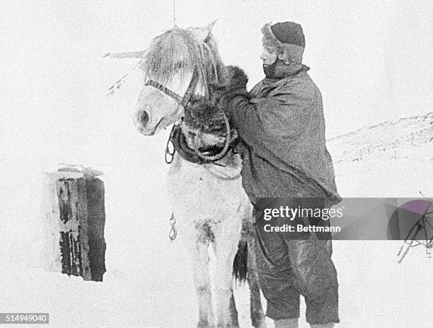 This is a sight from Captain Robert F. Scott's expedition base camp. Scott, 1868-1912, went on an expedition to the South Pole, where he and his team...