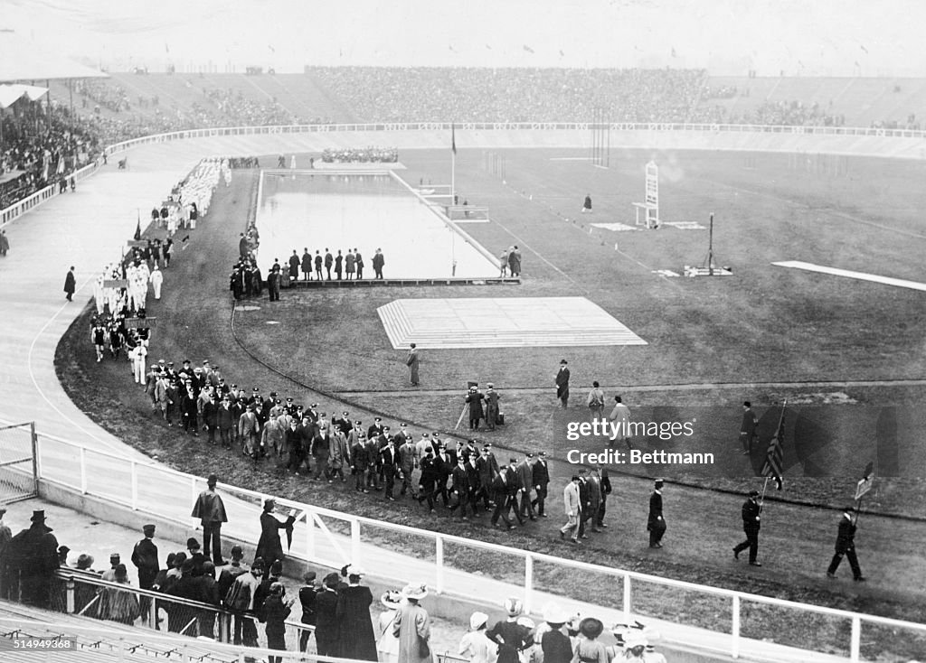 Americans Parade at Ceremonies