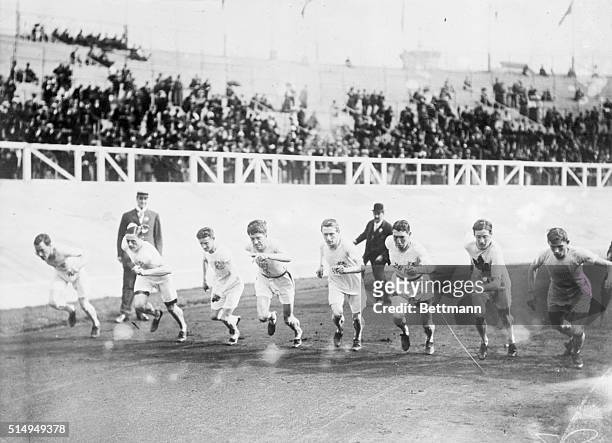 Olympic Games, London, England 1908- Start of Marathon.