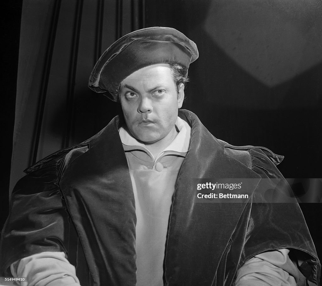 Orson Welles in Costume as Faust