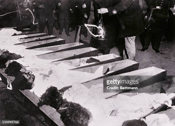 Identifying the dead at the Triangle Shirtwaist Factory fire.